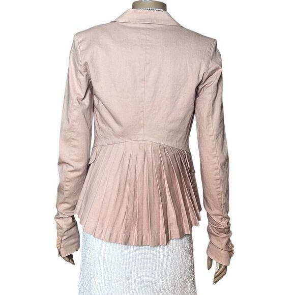 Preen Line Pink Blazer XS Pleated Back Fitted Jacket Cotton Stretch (312) - Picture 6 of 16